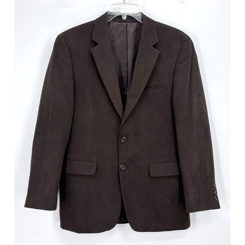 Andrew Fezza Baxter Men's 40S Brown Blazer Sport Coat Corduroy Look Two Button